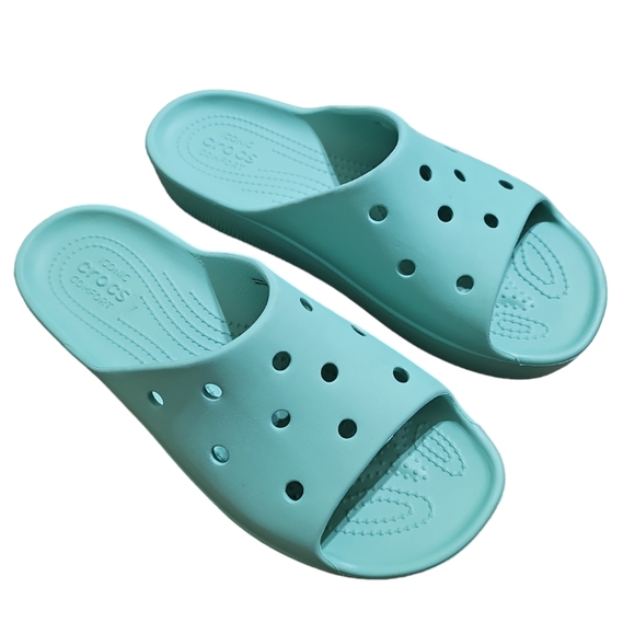 Crocs Classic Slide Patform Sandals - Picture 1 of 11